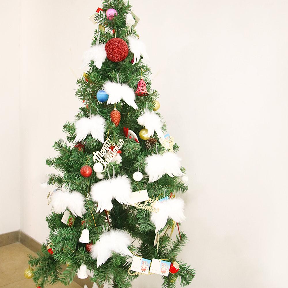 Шикарное украшение для дома Белое праздничное подвесное украшение Крылья ангела Декор для рождественской елки Перьевое крыло