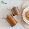 Portable Hand-Crank Coffee and Pepper Grinder with Adjustable Wood Grain Design