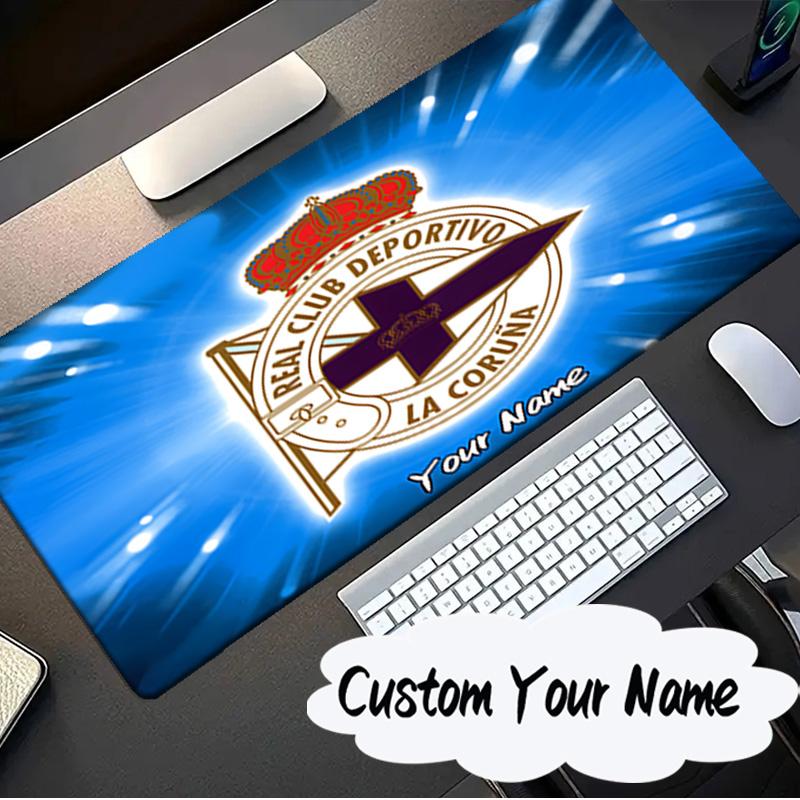 Custom Name Mouse pad Deportivo A Coruna Crest Mouse pad, Gaming Mouse Pad, keyboard pad, Desk Decor for computer notebook Fan Birthday Gift