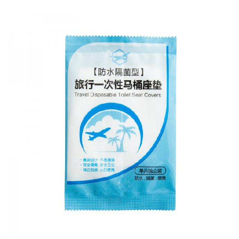 50Pcs Одноразовые безопасности для путешествий Pe пластиковый чехол для сиденья унитаза коврик подушка коврик