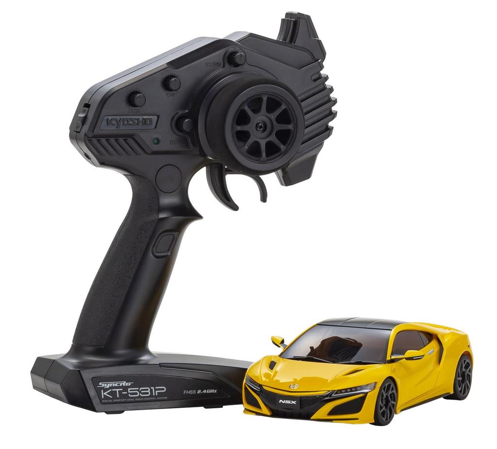 Kyosho RWD Ready Set Honda NSX Yellow Pearl Electric Radio Control 32376Y Mini-Z MR-04