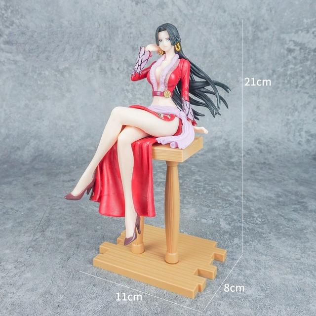 Anime One Piece Luffy Ace Nami Hancock Figure Bar Position Sitting Posture Action Figure PVC Model Doll Collection Toy Gift Kids