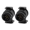 2 PCS 12V 13 To 7 Pin Trailer Adaptor Waterproof Trailer Sockets Converter Hitch Wiring Plug Adapter for Caravan Car