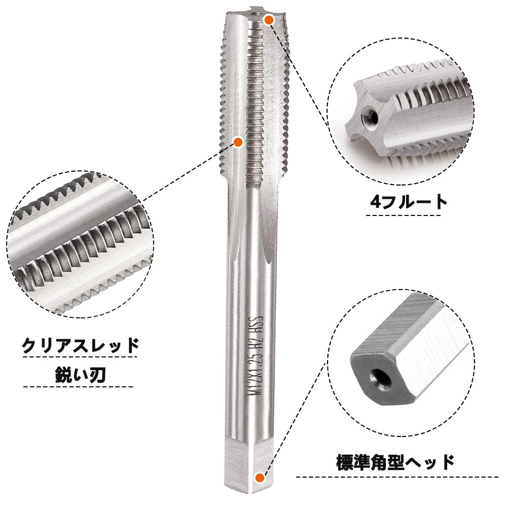Saipor M12 x 1.25mm Tap and Die Set, M12 x 1.25mm Thread Cutting Tap and Die Set