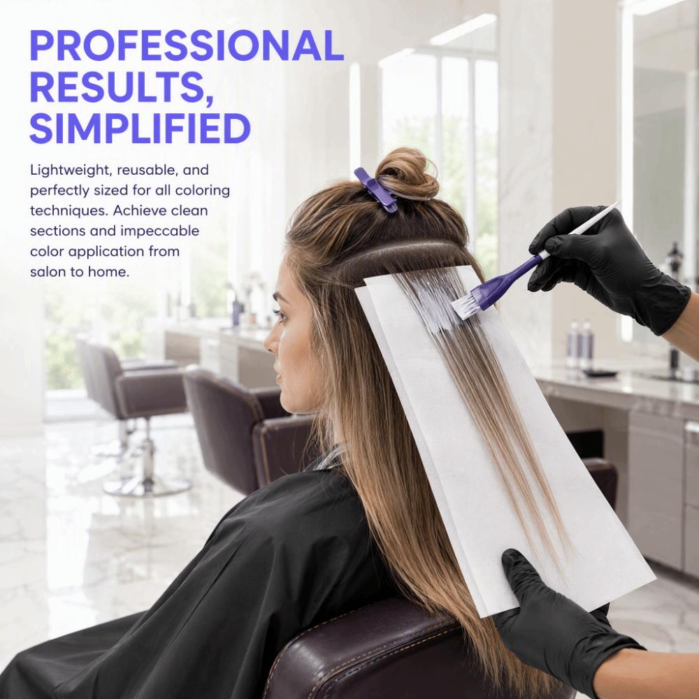 100PCS Convenient Hair Dyeing Paper Sheets Precise Hair Highlighting Sheets  Section Dyeing