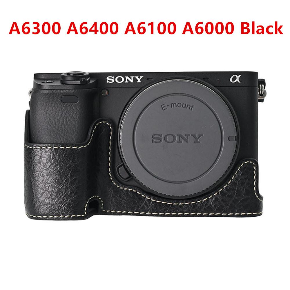Получехол для камеры для Sony A6700 A6400 A6300 A6100 A6000 ZVE10 ZVE10II ZVE10M2 A7R5 A7CII A7C2 Крышка с открывающимся дном Искусственная кожа