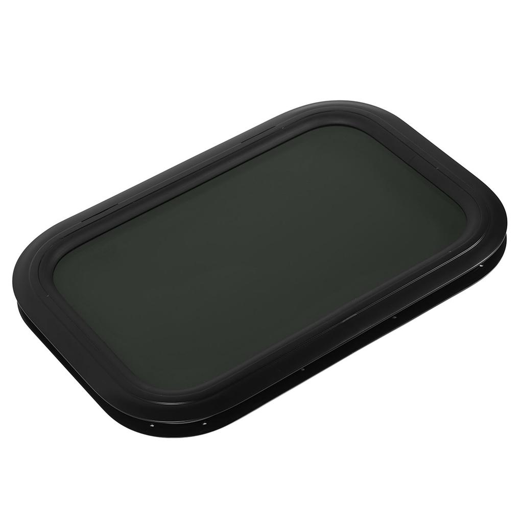 Окно для автодома, черное, с закругленными углами, из алюминиевого сплава, с защитой от УФ-излучения, прочное, фиксированное, для кемпера, каравана, для 48-53 мм