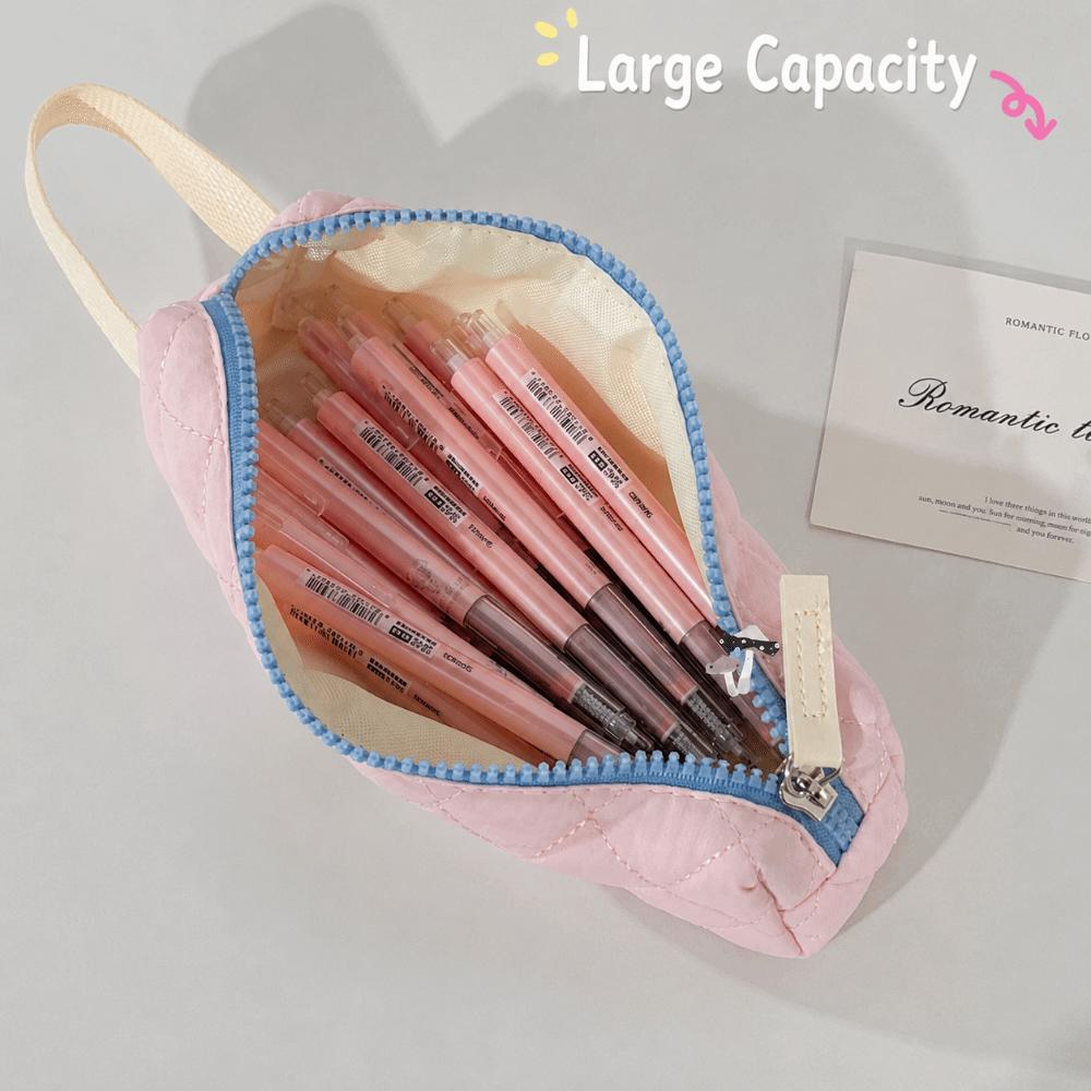Bow Design Pencil Pouches Floral Pattern Pen Cases Kawaii School Pencil Case School Use
