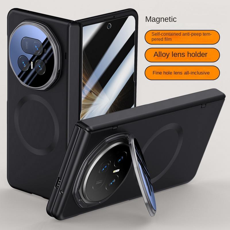 Built-in Magsafe Magnetic With Tempered Glass Film Protect Case For Honor Magic V5 Hinge Protection Cover