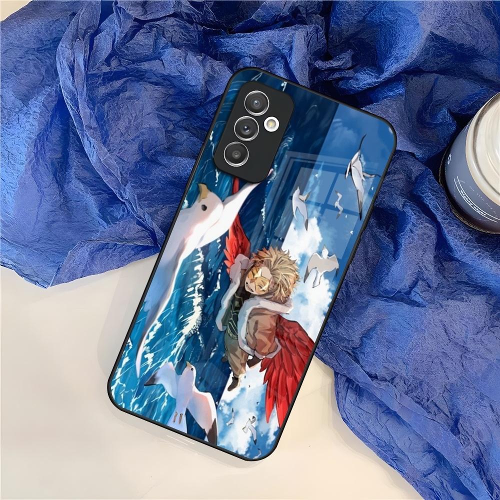 Чехол для телефона My Hero Academia Hawks для Samsung S25 S24 S30 S21 S23 S20 S22 Fe S10 E S9 Note 20 Pro Ultra Plus стеклянная крышка