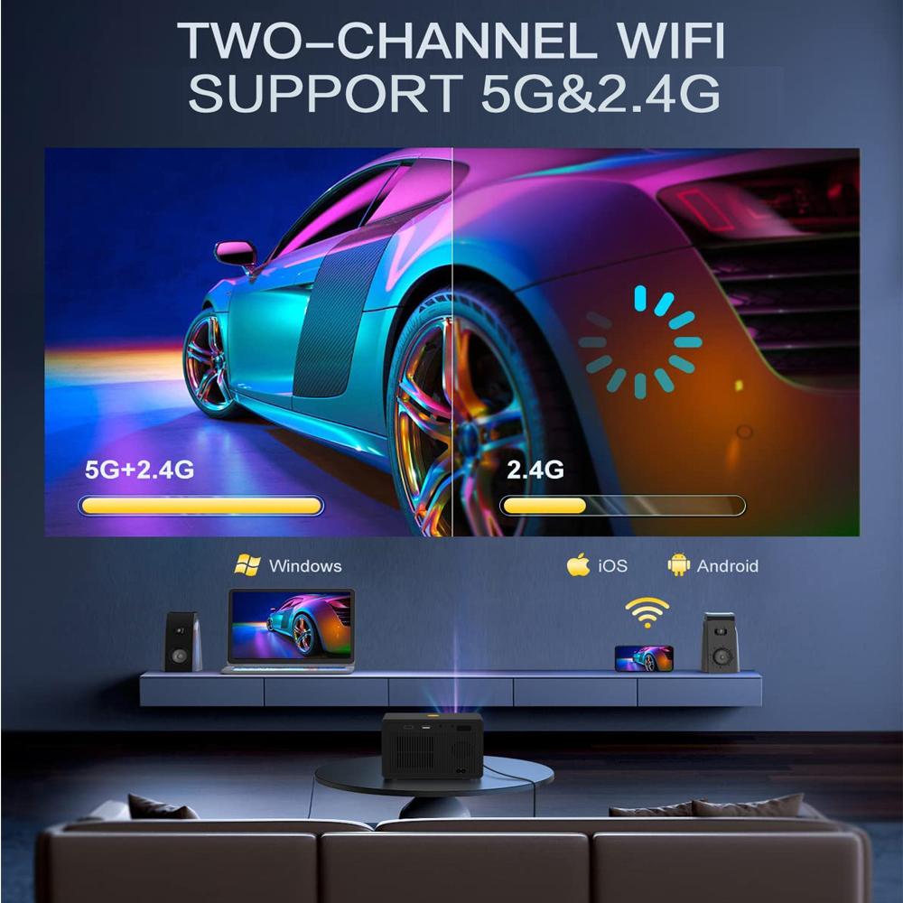 V6 Модернизированная модель Vivicine Y7 Android 9.0 720p Портативный дешевый домашний кинопроектор