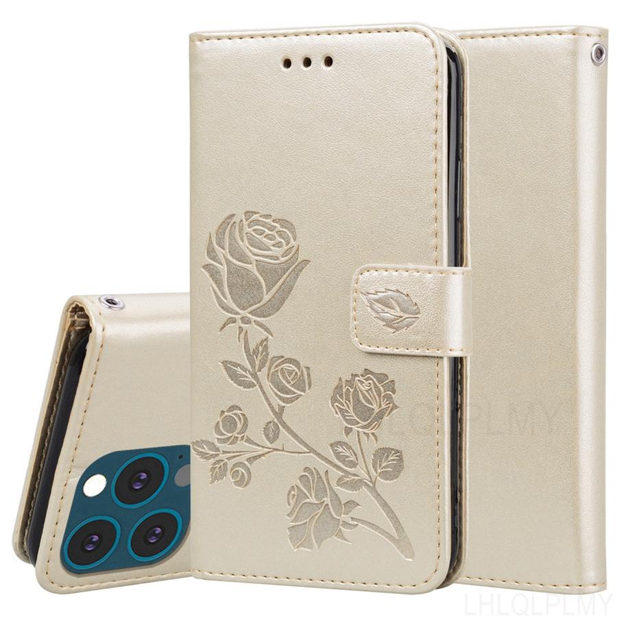 Rose Leather Wallet Flip Case For iPhone XS XR X 11 12 13 Pro Max 15 14 7 8 Plus Mini SE 2020 Cover Funda