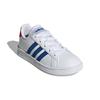 Adidas Grand Court Big Kid Белые королевские синие детские кроссовки Cloud-White Vivid-Red GX5742