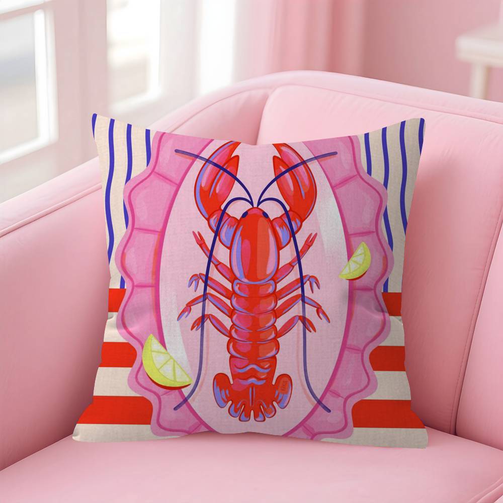 Anime Sardines Art Pillow Cushion Cover Pillowcase Living Room Sofa Home Decor Customized