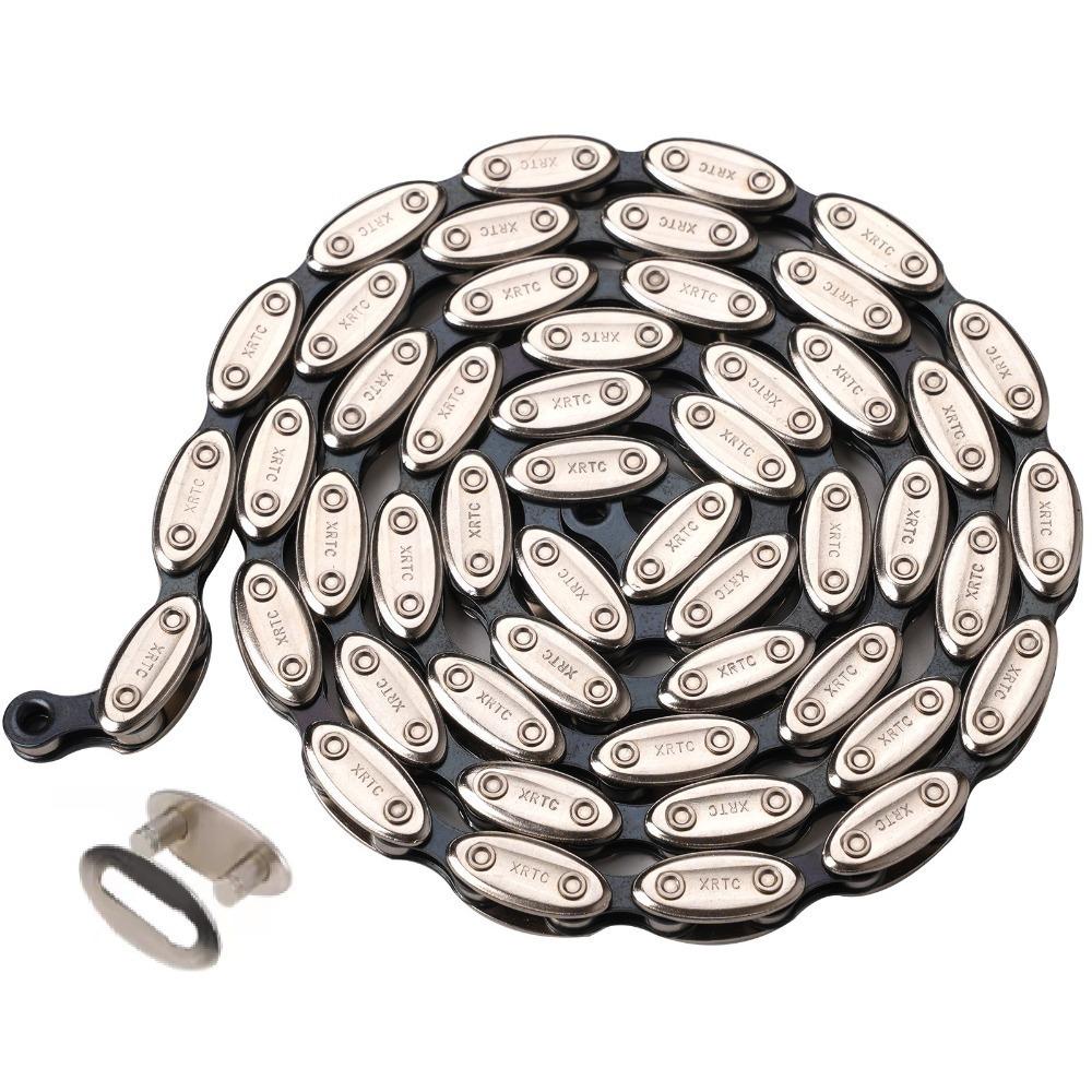 Новая цепь для фикс-гир односкоростного велосипеда, звенья быстросъемные, запчасти для велосипеда, оливковая цепь, металлическая цепь для шоссейного велосипеда, для горного велосипеда
