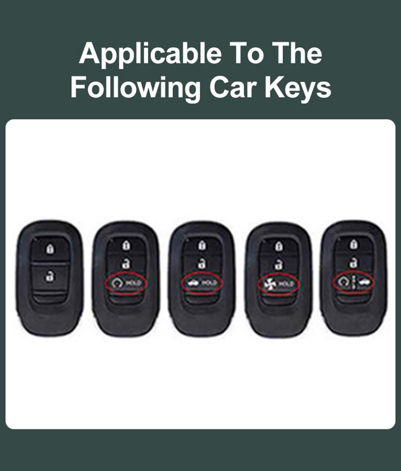 JRBX4 Leather Car Remote Key Case Cover Protector Key 2/3/4 Buttons Shell Fob Keychain For Honda Civic Accord HR-V CR-V CRV 2022 2023