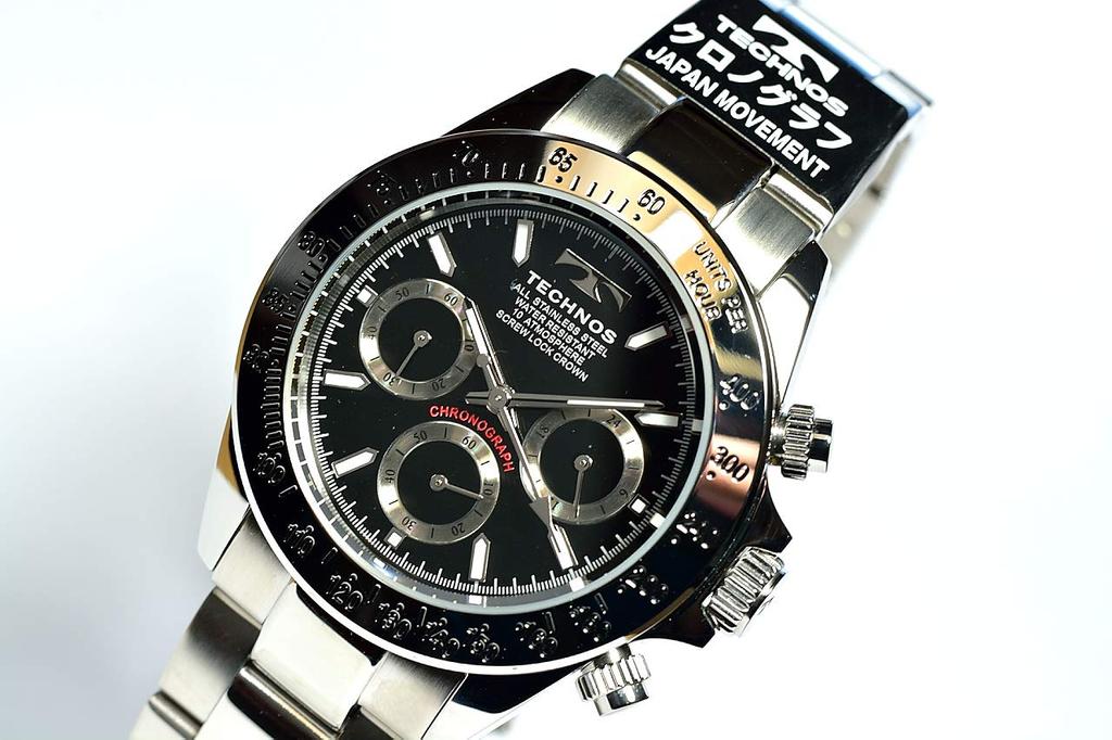TECHNOS Часы-хронограф TSM401SB, водостойкие до 10 АТМ,
