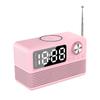Retro LED Clock Bluetooth Speaker with 15W Wireless Charging for Hotels