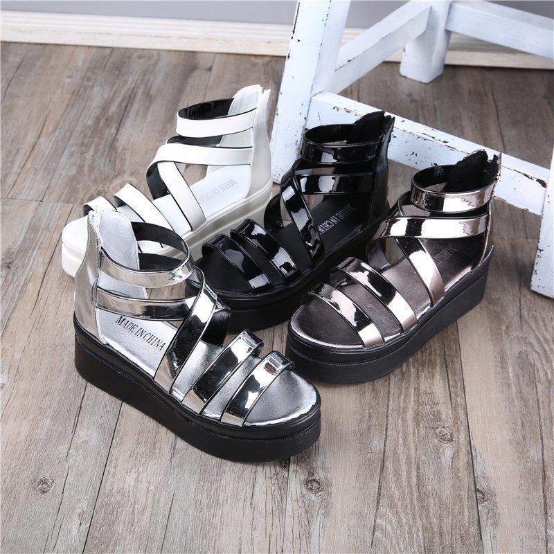 Leather Roman Sandals Women New Summer Breathable Non-Slip Flat Casual Sandals Beach Shoes Outdoor Women's Shoes