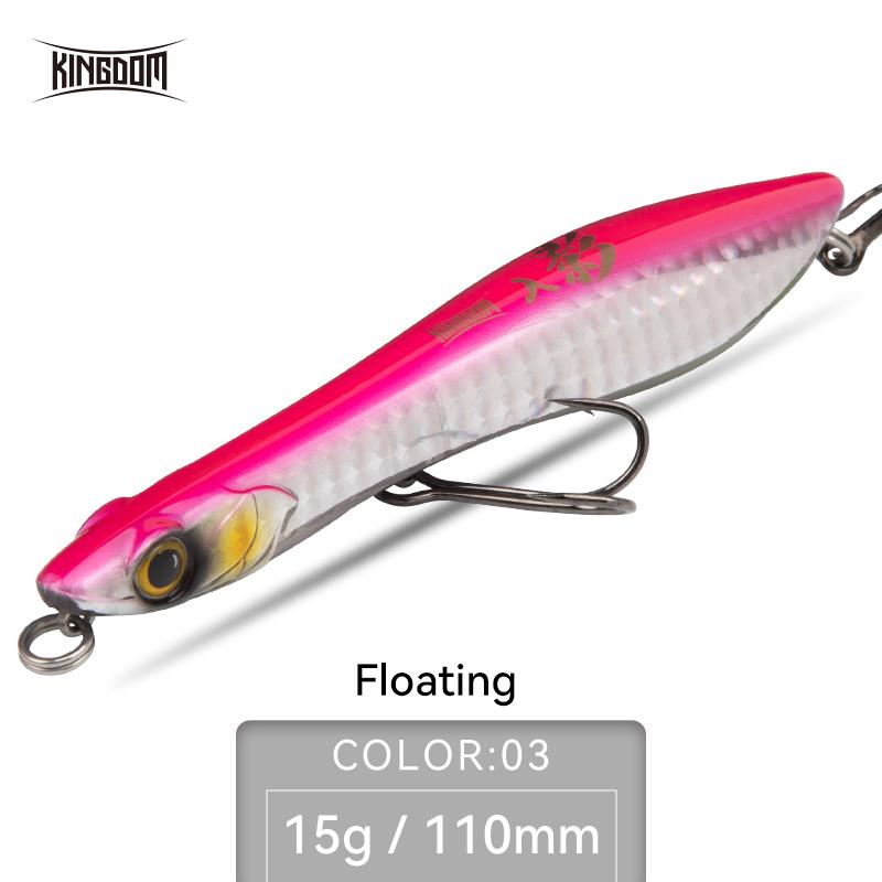 Kingdom Плавающая рыболовная приманка-карандаш 95 мм 110 мм тонущая жесткая приманка для дальнего заброса, приманка для ловли рыбы, поплавки для приманки для ловли щуки