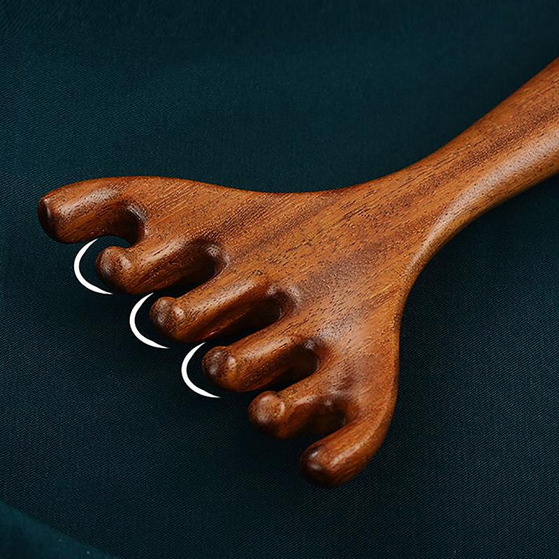 Массажная расческа с широкими зубьями из смолы и оленьего рога для разглаживания волос и улучшения кровообращения