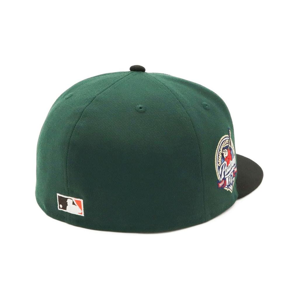 New Era 59FIFTY Cap MLB San Diego Padres SD Dark Green with Side Under Exclusive to and Gokyu Fifty 5950 Side Patch Straight Flat Perfect for Summer