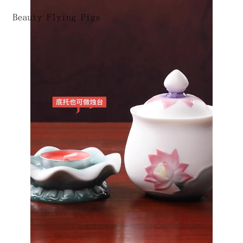 1шт керамическая чашка для воды в виде Будды, чашка для святой воды для зала Будды Бессмертной семьи