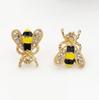 Fashion Korean Earrings Accessories Spring Glaze Dripping Diamond Bee Earrings Rhinestone Earrings