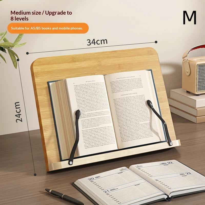 S/M/L Foldable Wooden Book Holder Stand For Reading Adjustable Bookstand Laptop Holder Office Stationery