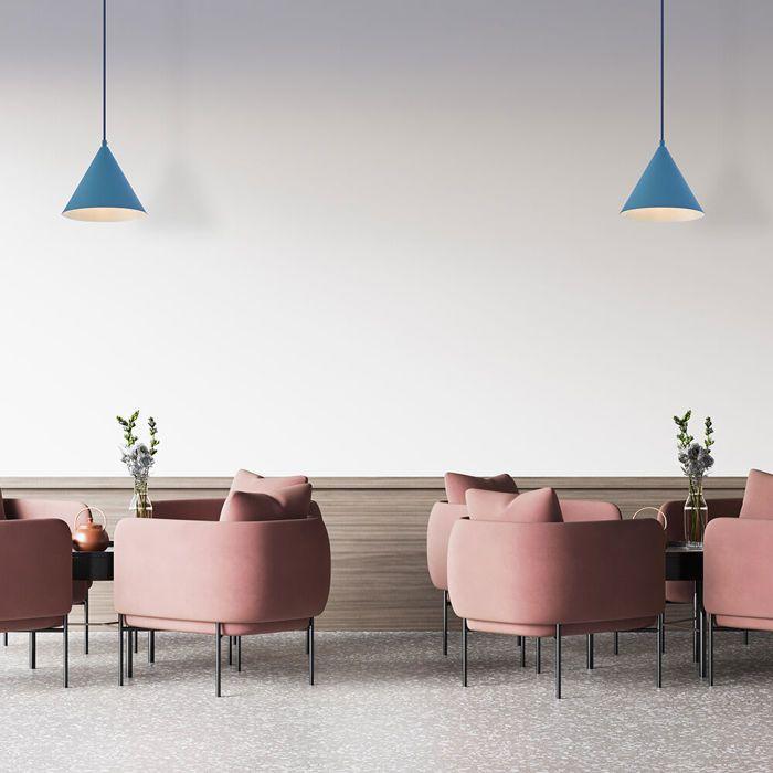 Suspension décorative 1xE27 23W IP20 – Métal bleu