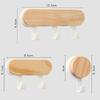 Self Adhesive Wooden Hooks Towel Organizer Racks Durable Wall Hangers Hooks  Home