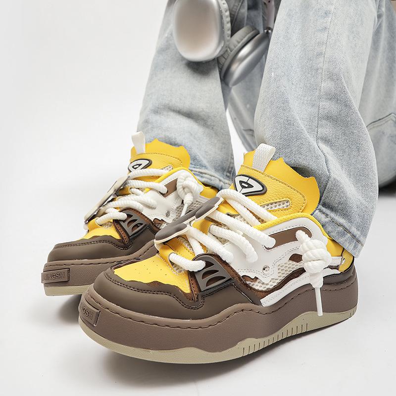 Guochao niche white shoes women's versatile casual sports bread shoes sports platform student board shoes men's shoes advanced sense