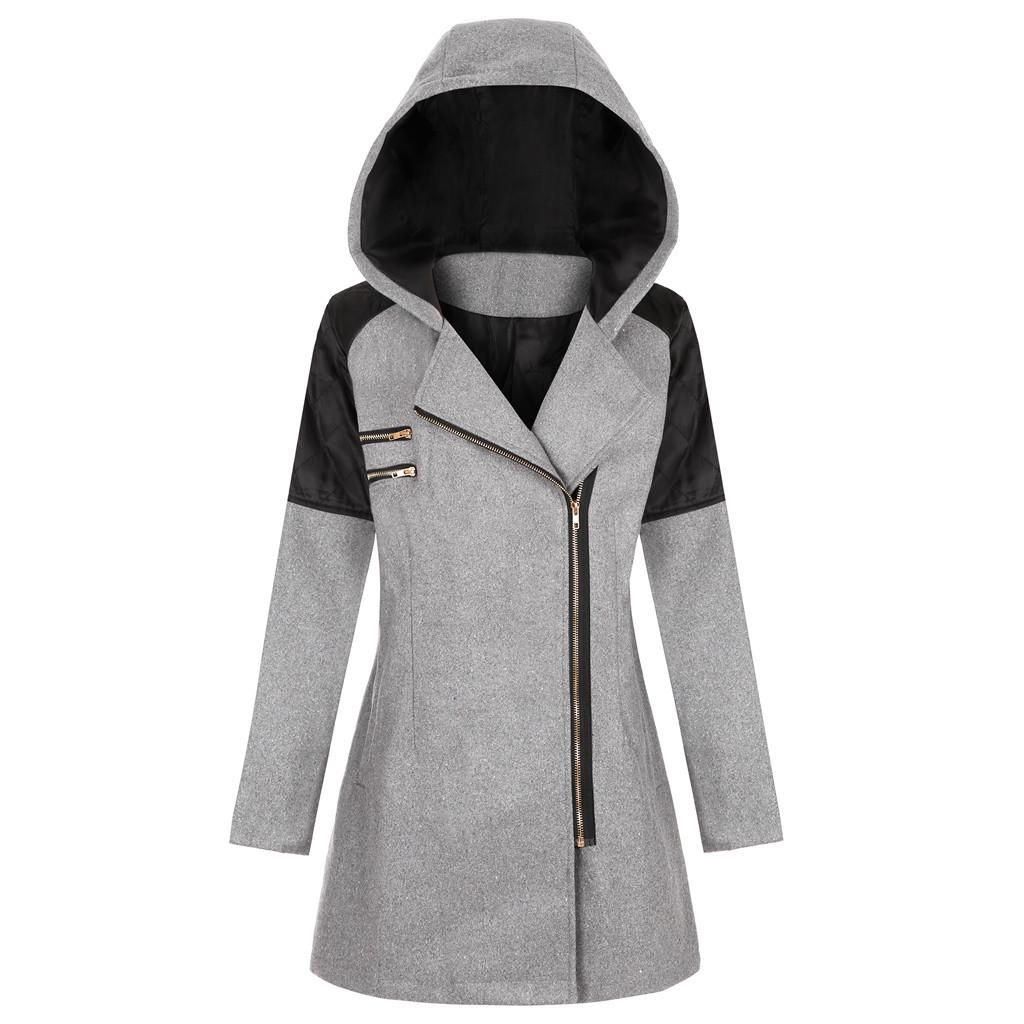  Womens Winter Warm Outwear Floral Print Hooded Pockets Vintage Oversize Coats