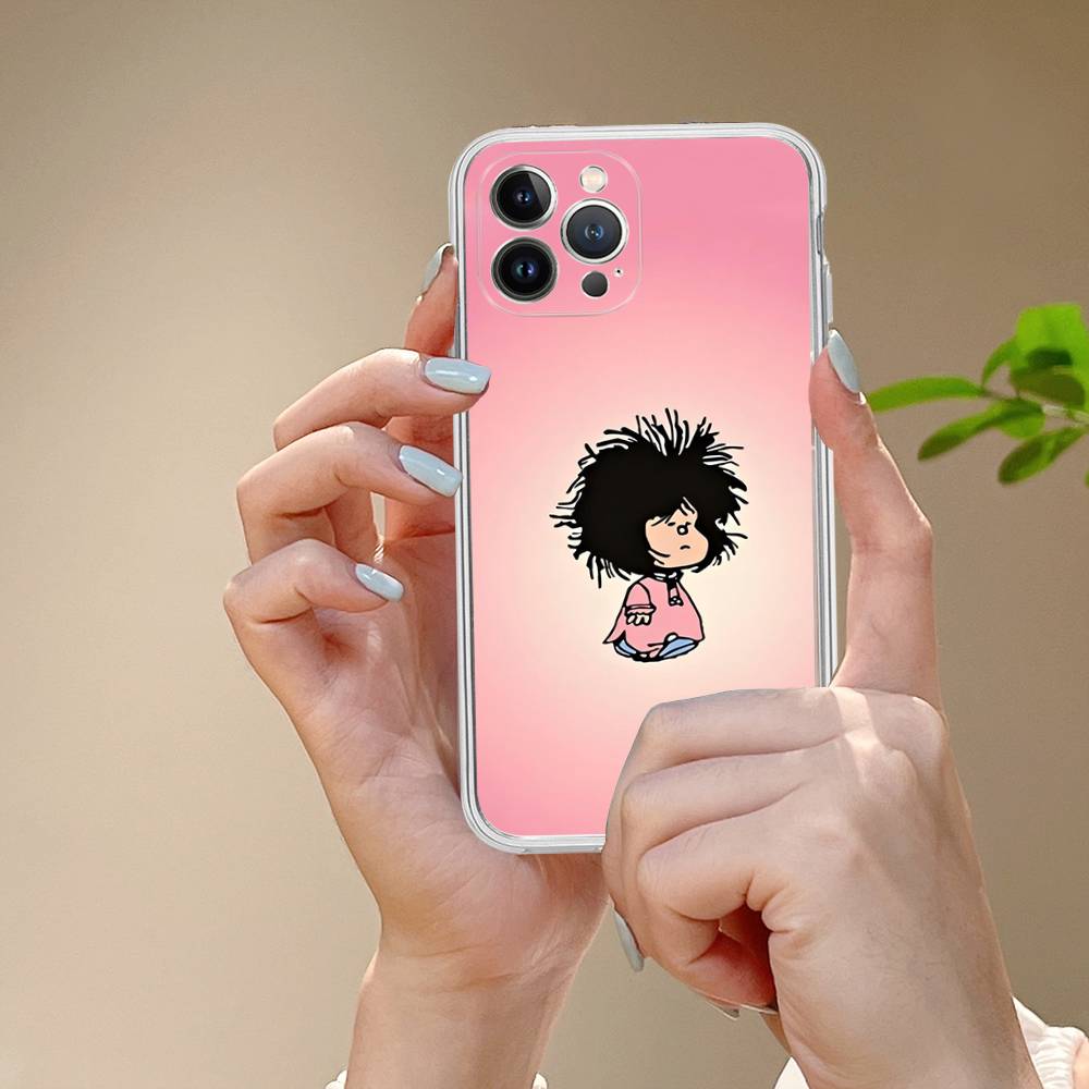 Hot Mafalda Phone Case For iPhone 17 16 15 14 11 12 13 Mini Pro XS Max Plus Funda Shell