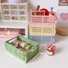 1pc Mini Desktop Plastic Foldable Organizer, Desk Organizer for Stationery, Tape, Multi-Purpose Collapsible Bins - Lightweight