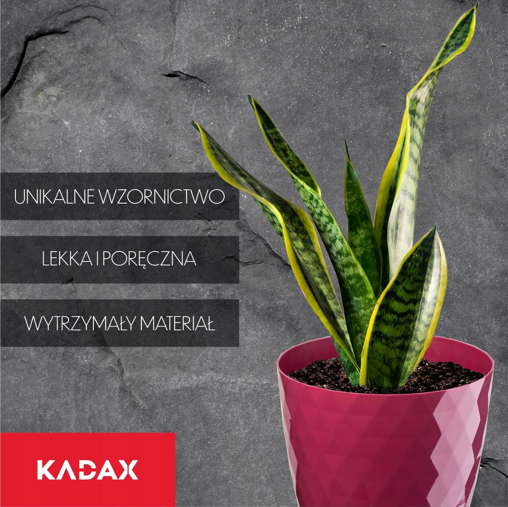 KADAX Пластиковый горшок с подставкой Кашпо для цветов 12см Розовый