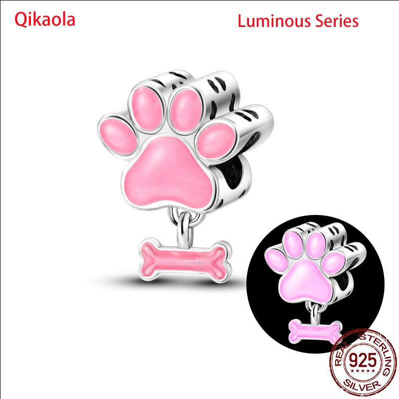 Original 100% sS925 Sterling Silver Luminous Octopus Ocean Series Charms Fit Bracelet DIY Beads Ms Jewelry Gift New In