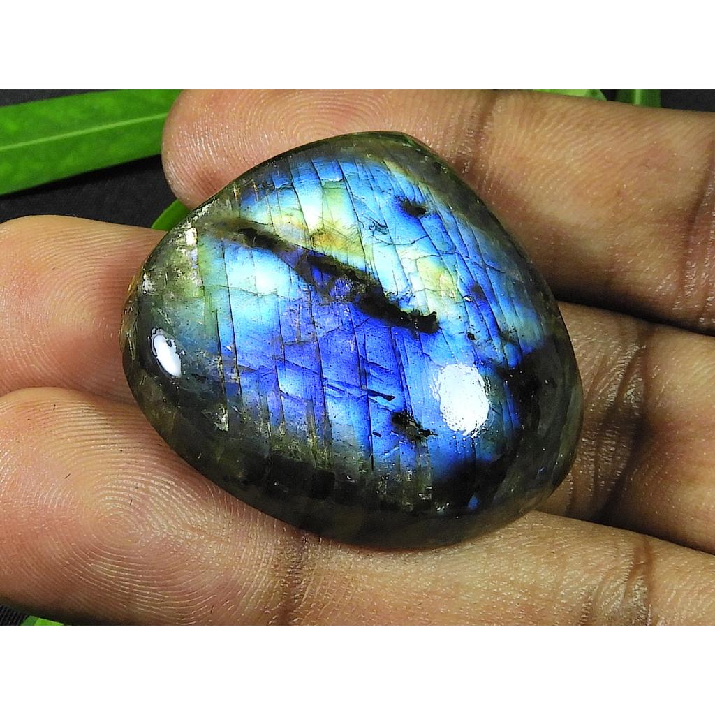 34X36MM Natural Purple Labradorite Pear Cabochon Loose Gemstone 95Cts. SK-4225