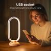Modern Desk Lamp LED Wooden Table Bedroom Bedside Night Dimmable LED Creative Home Unique Housewarming Gift Lamp, Light, Lighting, Decoration,