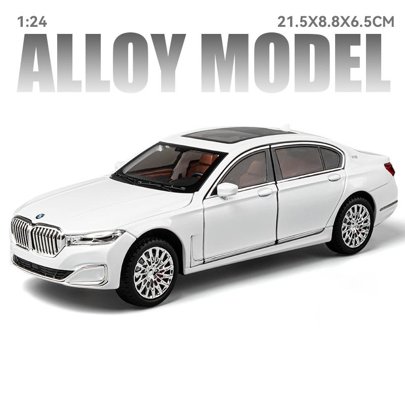 1:24 BMW 760LI 530LI I5M60 Миниатюрная литая игрушечная машинка Модель транспортного средства Домашний декор и украшения для рабочего стола компьютера Праздничный подарок