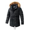 Men's Winter Plush Fashion Casual Warm Windbreaker Jacket with Hood and Collar Style Overcome