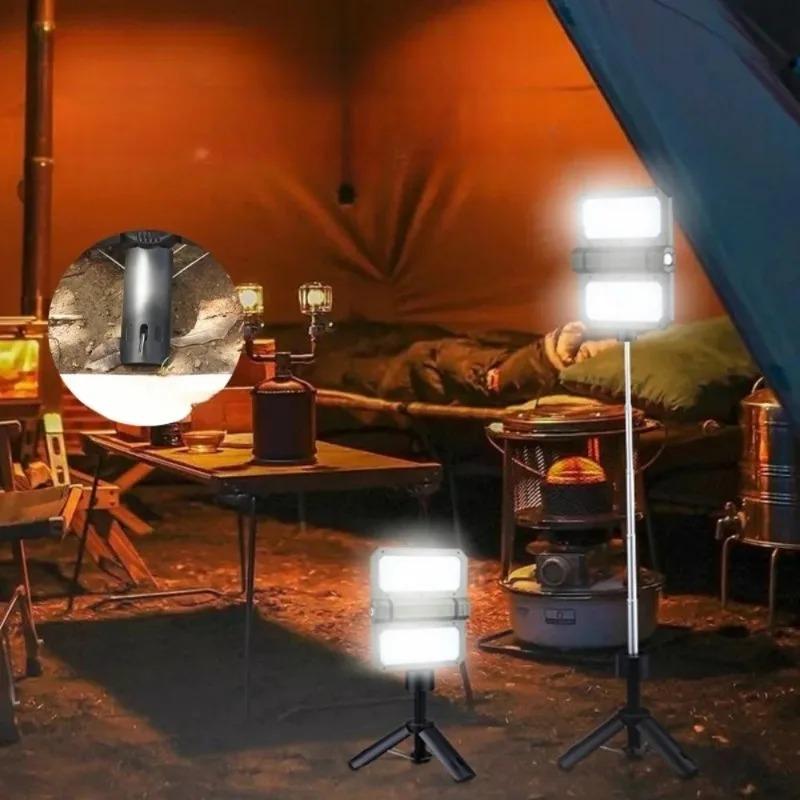 Уличный светодиодный перезаряжаемый фонарь для кемпинга, очень длинный выдвижной складной, высокой яркости, водонепроницаемый, портативный поисковый фонарь для палатки, для кемпинга