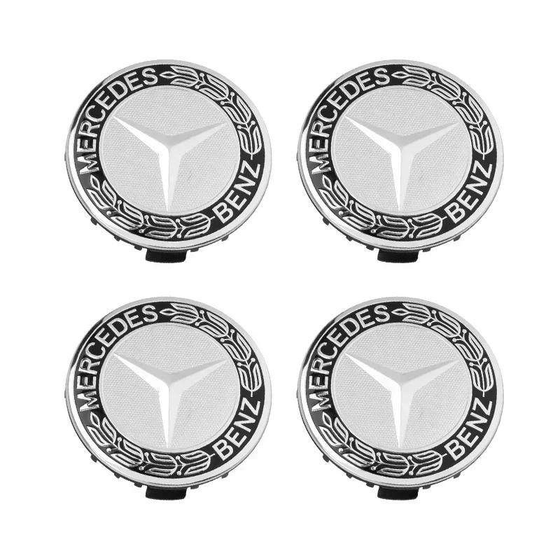 pklg3 4pcs 75mm Car Wheel Center Hub Cap Badge Cover Mercedes Benz Amg A C GLC GLA W205 W204 W203 W212 W211 W213 W210 W164 A1714000025