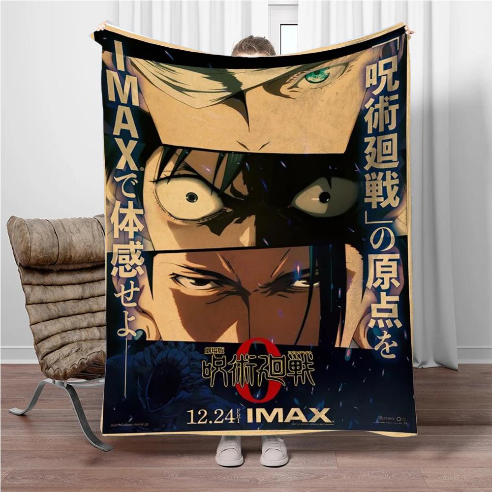 Винтажные Аниме J-Jujutsu-Kaisen Фланелевые Одеяла Согревающие Плед Уютное Одеяло для Пикника Кроватей Дивана Дома Спальни