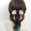 2pcs Chinese Classical Style Exquisite Three-dimensional Flower Tassel Hair Clips  Party Performance Hanfu Dress Hair Accessorie