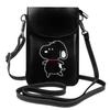[MINIER] Чехол-кошелек для смартфона Snoopy, натуральная кожа, для женщин и мужчин. Этот тонкий, легкий и популярный мини-кошелек можно носить через плечо.