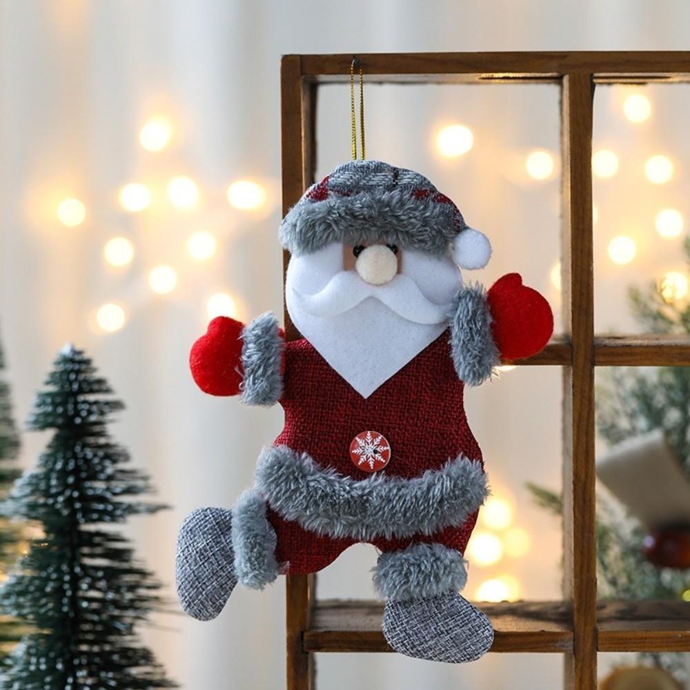 4pcs Elk Christmas Tree Decoration Santa Claus Christmas Tree Ornaments Cute Christmas Pendant Home