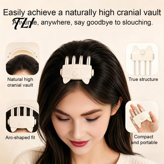 Instant Hair Volume Clip 2Pcs Heated for Roots, Rechargeable Volumizing Tool Fine Root Lifter Flat Hair, Cordless Comb with 2 Heat Settings