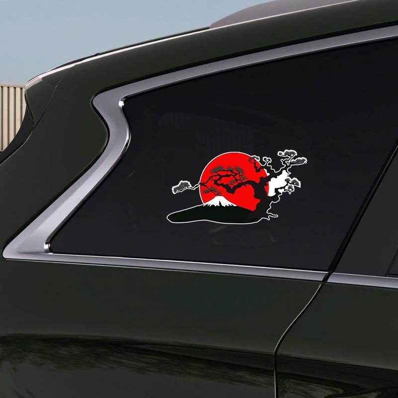 Для японского пейзажа силуэт комикс наклейка личность творческие наклейки водонепроницаемые украшения