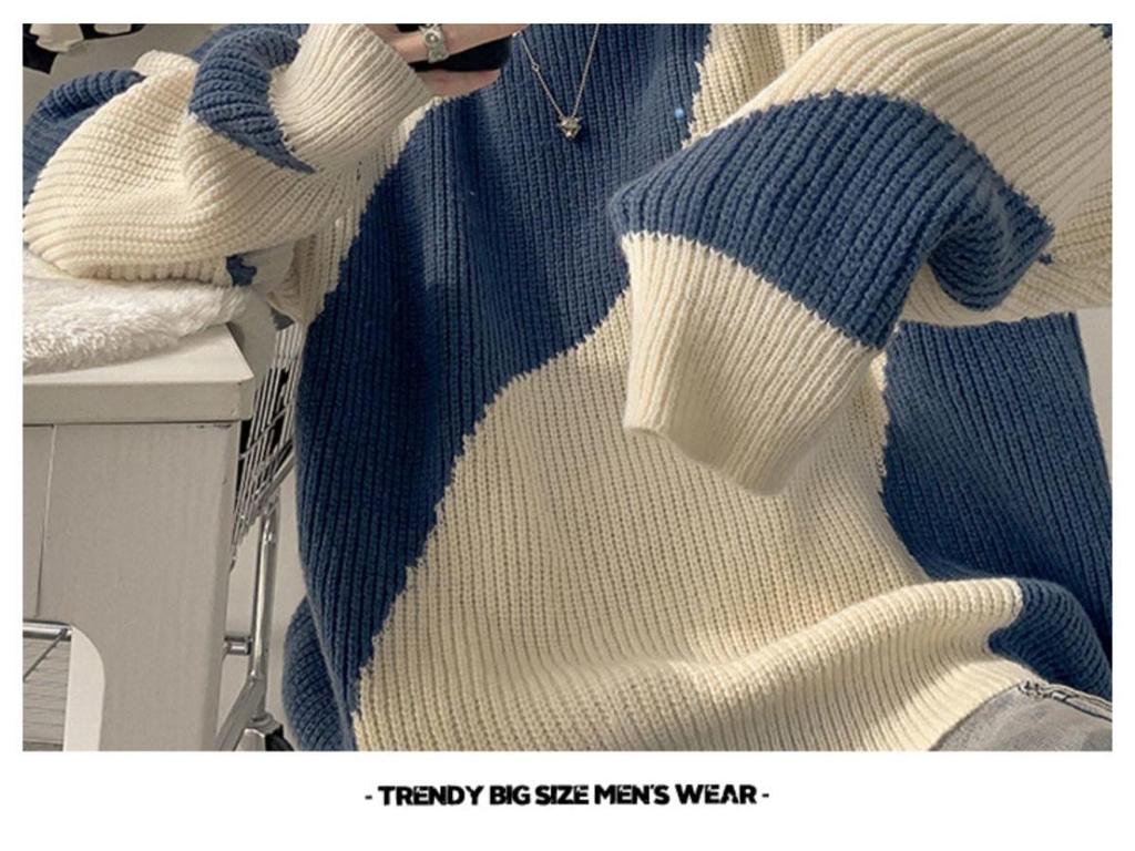 Мужской японский ретро свитер 2023 года - Свободный, ленивый стиль для зимы